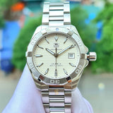 Tag Heuer Aquaracer Automatic White Dial Silver Steel Strap Watch for Men - WAY2111.BA0928 Authentic Buy Shop Now