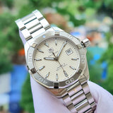 Tag Heuer Aquaracer Automatic White Dial Silver Steel Strap Watch for Men - WAY2111.BA0928 Authentic Buy Shop Now