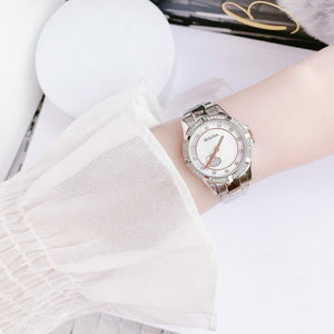 Bulova Crystal Collection Mother of Pearl Dial Silver Steel Strap Watch for Women - 98L232 Authentic Buy Shop Now