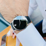 Movado Museum Classic Black Dial Black Leather Strap Watch for Men - 0607194 Authentic Buy Shop Now
