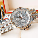 Bulova Octova Crystal Silver Dial Two Tone Steel Strap Watch for Men - 98C133 Authentic Buy Shop Now