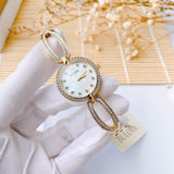Bulova Crystal Collection Mother of Pearl Dial Gold Steel Strap Watch for Women - 98L225 Authentic Buy Shop Now