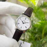 Tissot Tradition 5.5 Lady Silver Dial Brown Leather Strap Watch for Women - T063.009.16.018.00 Authentic Buy Shop Now