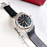 Salvatore Ferragamo F-80 Black Dial Black Rubber Strap Watch For Men - SFHY00120 Authentic Buy Shop Now