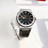 Salvatore Ferragamo F-80 Black Dial Black Rubber Strap Watch For Men - SFHY00120 Authentic Buy Shop Now