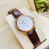 Tissot T Classic Carson Premium White Dial Brown Leather Strap Watch for Women - T122.207.36.031.00 Authentic Buy Shop Now