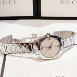 Gucci GG2570 White Dial Silver Steel Strap Watch For Women - YA142502 Authentic Buy Shop Now