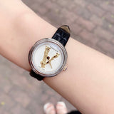 Versace Virtus Quartz White Dial Black Leather Strap Watch For Women - VET300421 Authentic Buy Shop Now