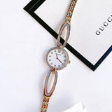 Bulova Crystal Collection Mother of Pearl Dial Gold Steel Strap Watch for Women - 98L225 Authentic Buy Shop Now