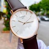 Tissot T Classic Everytime White Dial Brown Leather Strap Watch for Men - T109.610.36.031.00 Authentic Buy Shop Now