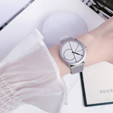 Calvin Klein Minimal White Dial Silver Mesh Bracelet Watch for Women - K3M5215X