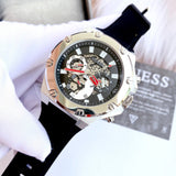 Guess Third Grear Multi Function Black Dial Black Rubber Strap Watch for Men- GW0334G1 Authentic Buy Shop Now