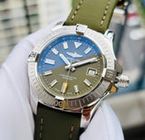Breitling Avenger Automatic GMT 43 Green Dial Green Nylon Strap Watch for Men - A17318101L1X1 Authentic Buy Shop Now