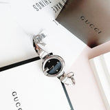 Gucci Guccissima Black Dial Silver Steel Strap Watch For Women - YA134301 Authentic Buy Shop Now