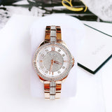 Bulova Crystal Collection Silver Dial Rose Gold Steel Strap Watch for Women - 98L229 Authentic Buy Shop Now
