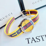 Gucci G Timeless Quartz Yellow & Purple Dial Yellow & Purple NATO Strap Watch For Men - YA1264069 Authentic Buy Shop Now