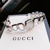Gucci G Gucci Diamonds Mother of Pearl Dial Silver Steel Strap Watch For Women - YA125502 Authentic Buy Shop Now