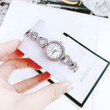 Bulova Crystals Mother of Pearl Dial Two Tone Steel Strap Watch for Women - 98X108 Authentic Buy Shop Now