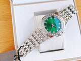 Bulova Phantom Classic Baguette Green Dial Silver Steel Strap Watch for Men - 96A253 Authentic Buy Shop Now