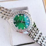 Bulova Phantom Classic Baguette Green Dial Silver Steel Strap Watch for Men - 96A253 Authentic Buy Shop Now