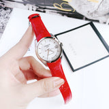Tissot Couturier Lady Silver Dial Red Leather Strap Watch for Women - T035.210.16.031.01 Authentic Buy Shop Now