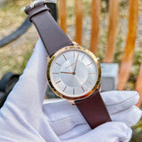 Calvin Klein Minimal White Dial Brown Leather Strap Watch for Men - K3M216G6 Authentic Buy Shop Now