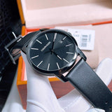 Calvin Klein City Quartz Black Dial Black Leather Strap Watch for Men - K2G2G4CX Authentic Buy Shop Now