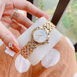 Versace V-Flare Quartz Silver Dial Gold Steel Strap Watch for Women - VEBN00718 Authentic Buy Shop Now