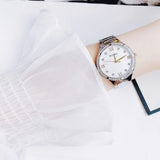 Bulova Crystal Collection Mother of Pearl Dial Silver Steel Strap Watch for Women - 96L263 Authentic Buy Shop Now