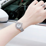 Guess Dream Crystals Silver Dial Silver Mesh Strap Watch For Women - GW0550L1 Authentic Buy Shop Now