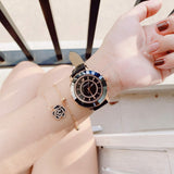Swarovski Octea Lux Black Dial Black Leather Strap Watch for Women - 5414410 Authentic Buy Shop Now