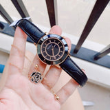 Swarovski Octea Lux Black Dial Black Leather Strap Watch for Women - 5414410 Authentic Buy Shop Now