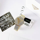 Guess Iconic Diamonds Gold Dial Gold Mesh Bracelet Watch For Women - GW0477L2 Authentic Buy Shop Now