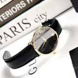 Movado Ultra Slim Black Dial Black Leather Strap Watch For Men - 0607087 Authentic Buy Shop Now