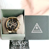 Guess Poseidon Chronograph Black Dial Black Silicone Strap Watch For Men - GW0425G1 Authentic Buy Shop Now
