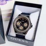 Guess Starlight Black Dial Black Rubber Strap Watch for Women - W0846L1 Authentic Buy Shop Now