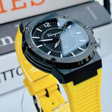 Salvatore Ferragamo F-80 Classic Black Dial Yellow Rubber Strap Watch for Men - SFHY01522 Authentic Buy Shop Now