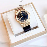 Versace Greca Black Dial Black Leather Strap Watch for Women - VEVH00320 Authentic Buy Shop Now
