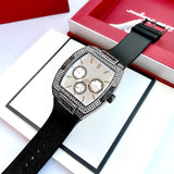 Guess Phoenix Multifunction Silver Dial Black Silicone Strap Watch For Men - GW0048G1 Authentic Buy Shop Now