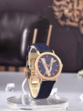 Versace Virtus Quartz Black Dial Black Leather Strap Watch for Women - VEHC00119 Authentic Buy Shop Now