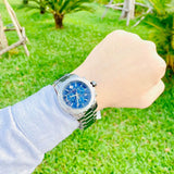 Movado Series 800 Blue Dial Silver Steel Strap Watch for Men - 2600151 Authentic Buy Shop Now