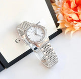 Gucci G Timeless Diamonds Mother of Pearl Dial Silver Steel Strap Watch For Women - YA126506 Authentic Buy Shop Now