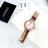 Movado Edge Rose Gold Dial Rose Gold Steel Strap Watch for Women - 3680013 Authentic Buy Shop Now