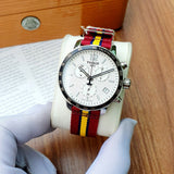 Tissot Quickster Chronograph NBA Miami Heat Edition White Dial Two Tone NATO Strap Watch for Men - T095.417.17.037.08 Authentic Buy Shop Now