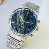 Salvatore Ferragamo Sapphire Chrono Blue Dial Silver Steel Strap Watch for Men - SFME01123 Authentic Buy Shop Now