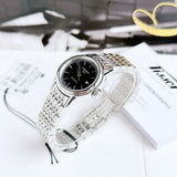 Tissot Carson Automatic Black Dial Silver Steel Strap Watch For Women - T085.207.11.051.00 Authentic Buy Shop Now