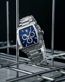 Versace Dominus Chronograph Blue Dial Silver Steel Strap Watch For Men - VE6H00423 Authentic Buy Shop Now