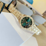 Guess Cosmo Diamonds Green Dial Gold Steel Strap Watch for Women - GW0033L8 Authentic Buy Shop Now