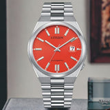 Citizen x Pantone Automatic Blazing Red Dial Silver Steel Strap Watch For Men - NJ0158-89W Authentic Buy Shop Now