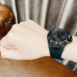 Guess Zeus Multifunction Crystals Black Dial Black Silicone Strap Watch For Men - GW0208G5 Authentic Buy Shop Now